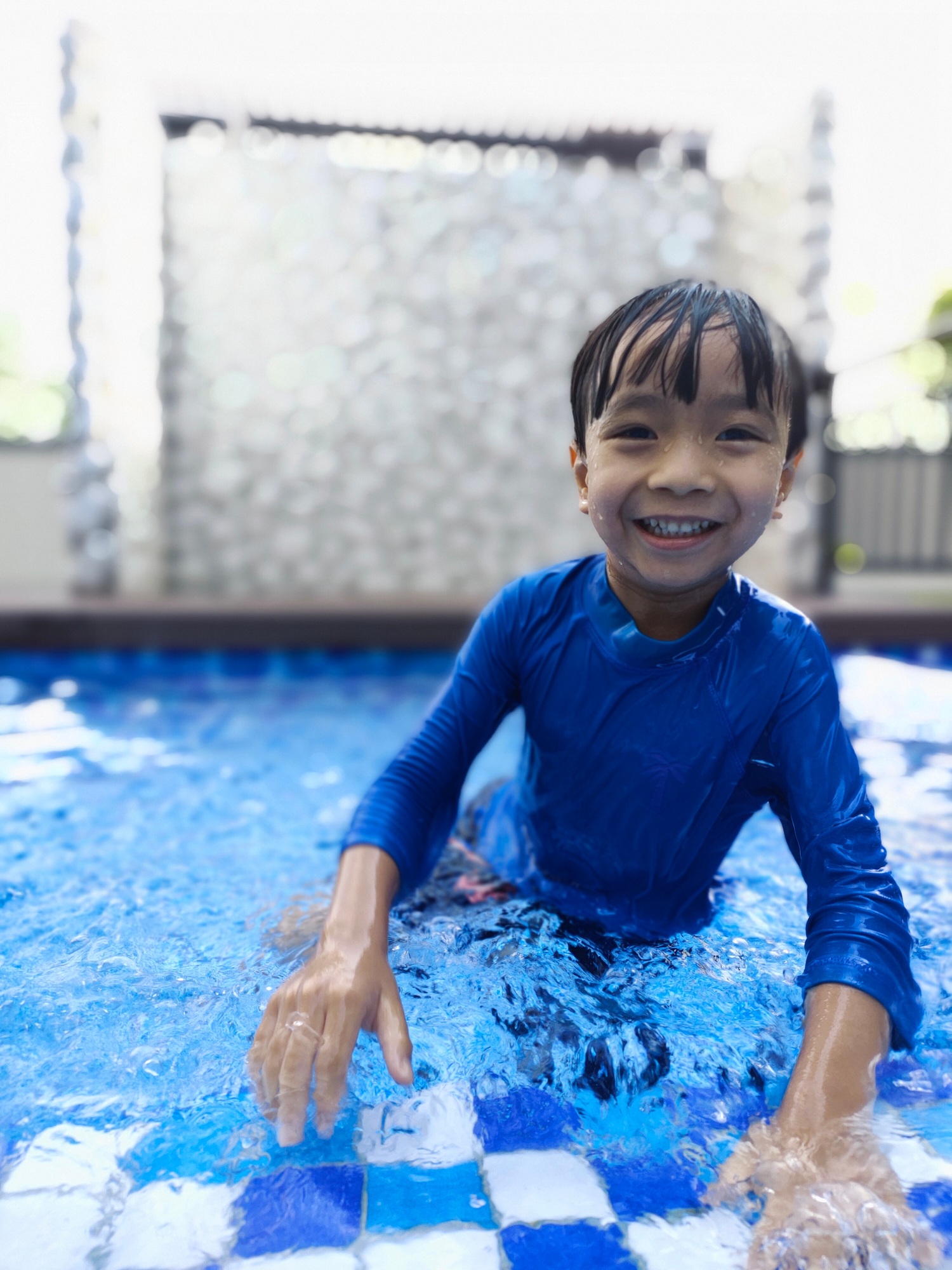 swimming pool, kid play, swim, funny, happy