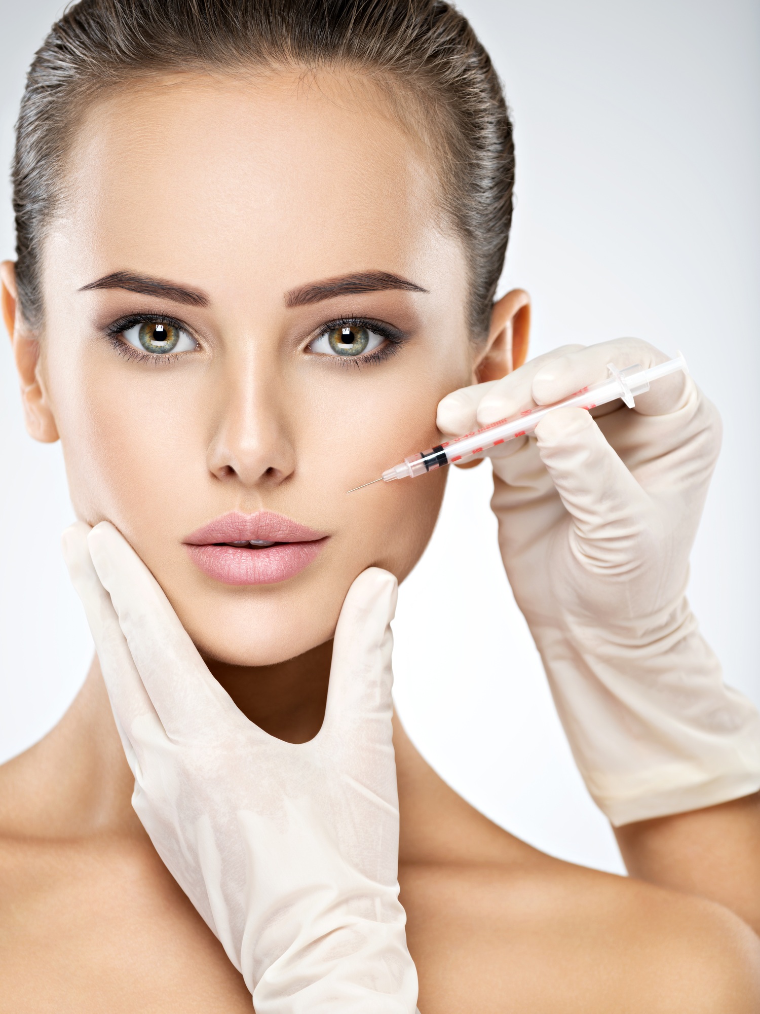 Beauty woman botox injections.