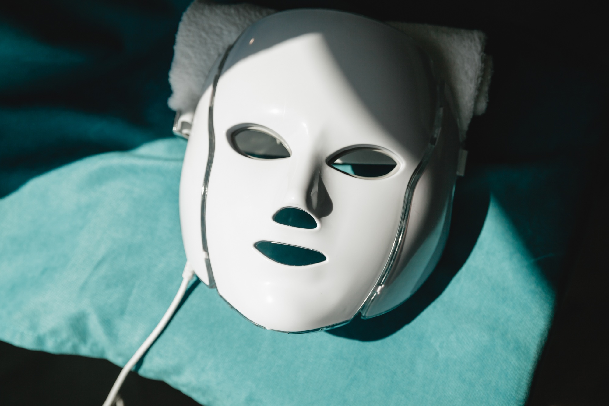 LED mask for facial rejuvenation. glows in different colors.